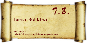 Torma Bettina névjegykártya